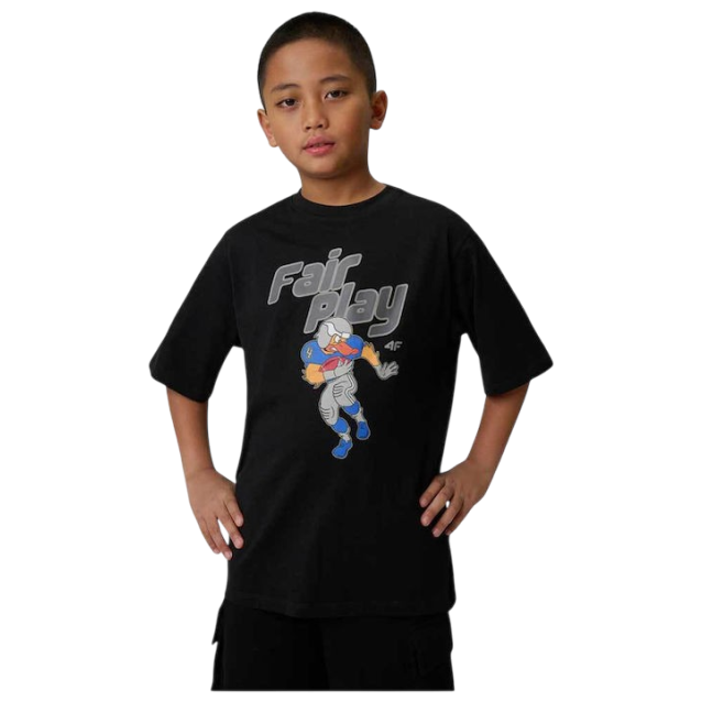 4F ΠΑΙΔΙΚΗ ΚΟΝΤΟΜΑΝΙΚΗ ΜΠΛΟΥΖΑ ΜΑΥΡΗ 4FWSS26TTSHM3012-20S