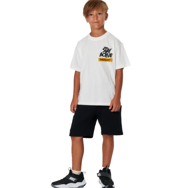 BODY ACTION ΠΑΙΔΙΚΗ ΒΕΡΜΟΥΔΑ TECH FLEECE ΓΙΑ ΑΓΟΡΙΑ ΜΑΥΡΗ 034604-01-BLK