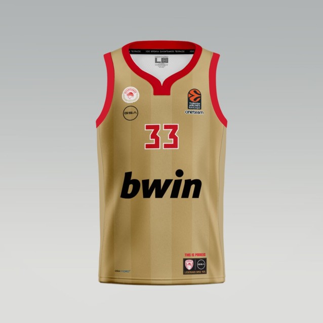100 Years Anniversary OLYMPIACOS B.C. Third Jersey NICOLA MILUTNOV-33