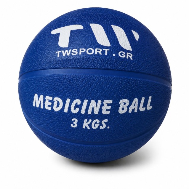 TW MEDICINE BALL-RUBBER BLUE 3kg 50055 TW MEDICINE BALL-RUBBER BLUE 3kg 50055