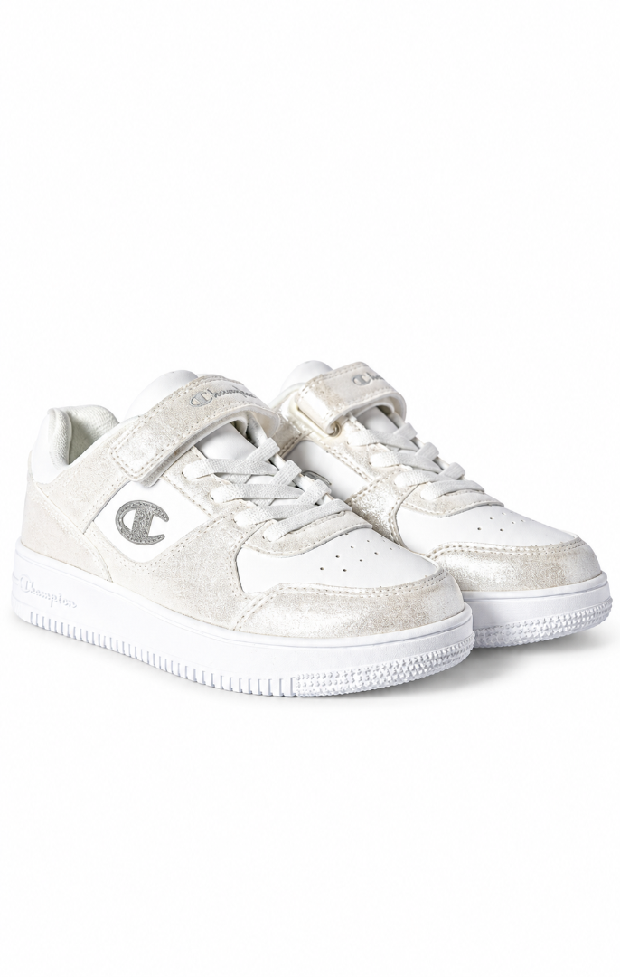 CHAMPION RD18 MET G PS ΠΑΙΔΙΚΑ ΠΑΠΟΥΤΣΙΑ WHITE/SILVER GLITTER S33321-WW015 CHAMPION RD18 MET G PS ΠΑΙΔΙΚΑ ΠΑΠΟΥΤΣΙΑ WHITE/SILVER GLITTER S33321-WW015