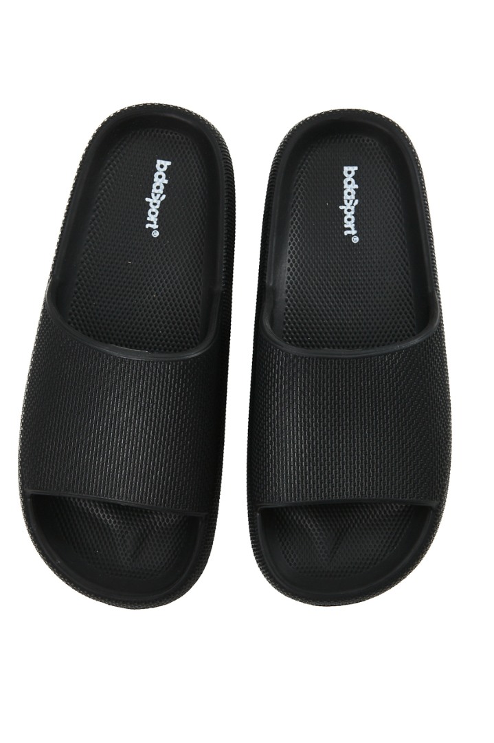 BODY ACTION UNISEX POOL SLIDES BLACK 093507-01 BODY ACTION UNISEX POOL SLIDES BLACK 093507-01